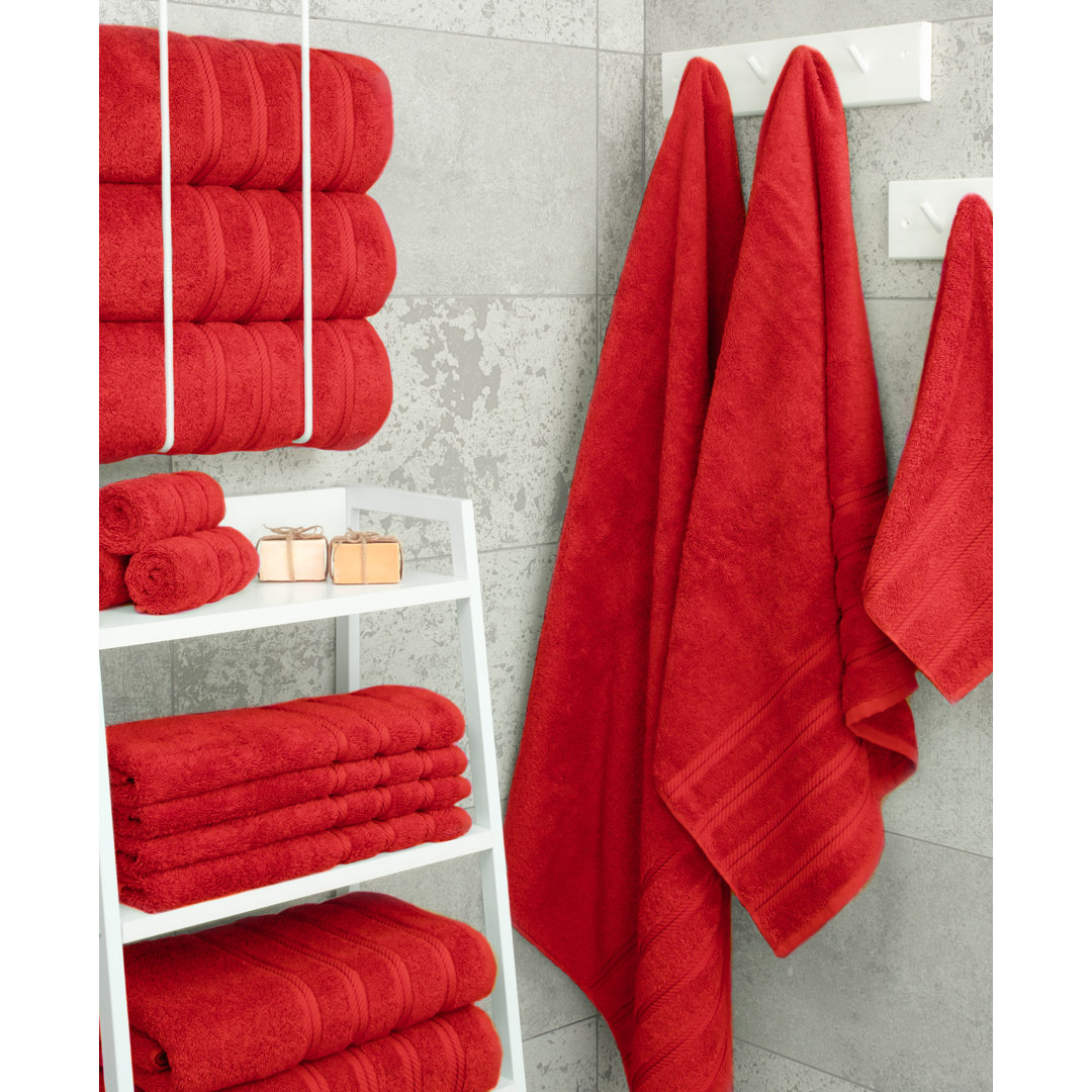Edison Collection 100% Cotton 4 Piece Luxury Turkish Bath Towel Set